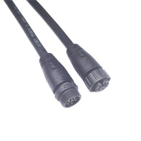 Conector de Cable de Iluminación LED para Exteriores, Impermeable IP68, Enchufe Eléctrico de CC/CA de 2-9 Pines con Conector Hembra de Latón, Corriente Nominal de 10A