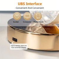 Chambre cristal tactile gradation veilleuse filles chambre décor à la maison USB chevet LED ambiante Table 3d lune lampe