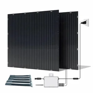 Flexible balcony solar module system 300w 600w 800w balkonkraftwerk Portable install Solar balcony power generation system