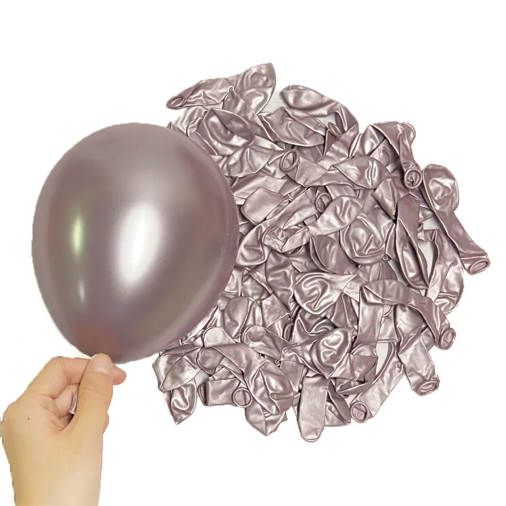 Wholesale globos al por mayor Glossy Metallic Latex Balloon 12 Inch Helium Thick Balloons For Ballon Birthday Party Decoration