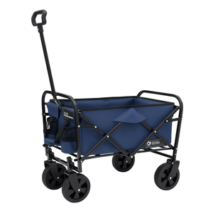 Chariot pliable Db, bleu, quatre roues, aluminium, plage, courses, camping, chariot utilitaire - Product Image 1