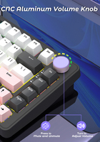 Clavier mécanique de jeu filaire et sans fil GK82 à montage par joint, RGB, remplaçable à chaud, 75 %, avec logo personnalisé