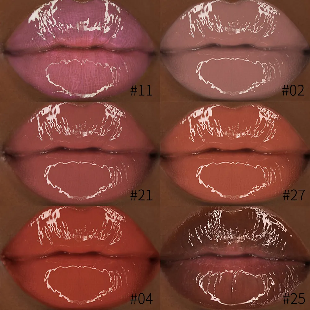 Brillant à lèvres avec logo personnalisé, rose, nude et vegan, étiquette privée, ml
