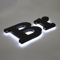 Enseigne personnalisée en acrylique et acier inoxydable, lettres 3D LED rétroéclairées, logo mural pour la publicité et l'utilisation automobile, étanche IP65