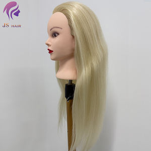 หัวหุ่นสำหรับฝึกทำผมสีขาวหุ่นดีผมยาวพร้อมหัวตุ๊กตา - Product Image 4