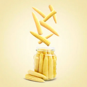 Fresh Baby Corn <b>Pickles</b> in Glass <b>Jar</b> – Export Quality Young Corn Vegetables - Product Image 1