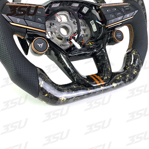 Sợi Carbon chỉ đạo Wheel với đáy phẳng và Paddle Shifters cho Volkswagen MK8 Golf cuộc sống GTI GTD r GTS R-line biến thể - Product Image 4