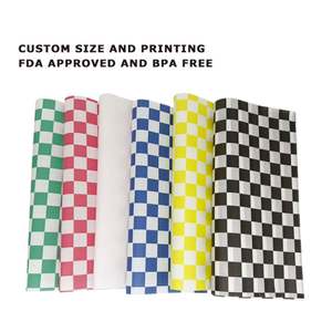 Custom <b>Printed</b> Sandwich Food Grade Burger Pocket Wrapping <b>Paper</b> Greaseproof 35x45cm for Fried Food - Product Image 2