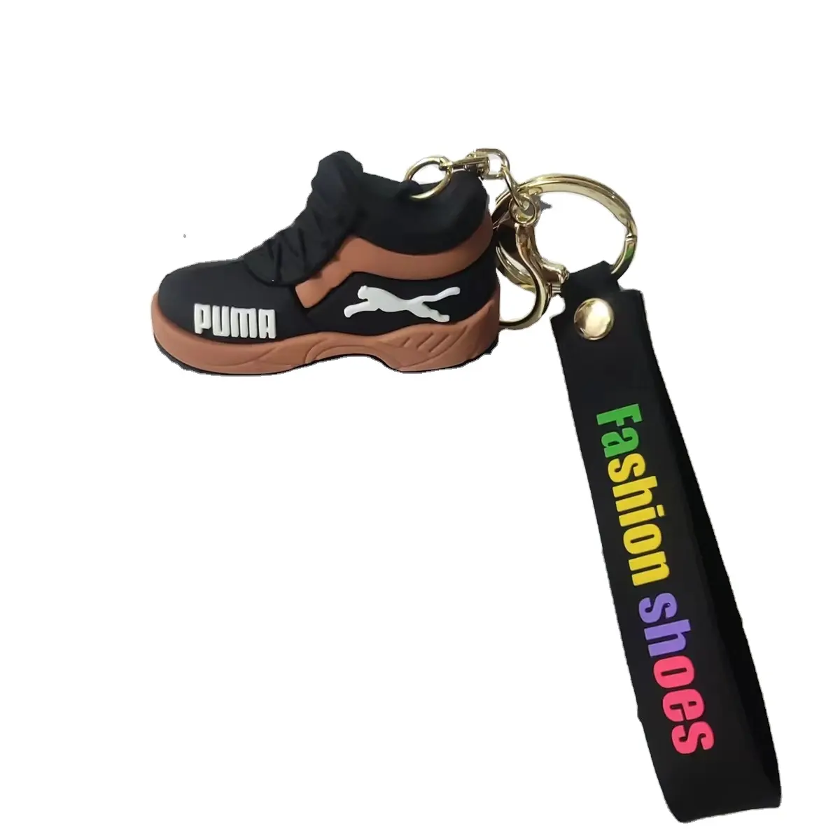 מחזיק מפתחות סובלימציה סיטונאי PVC 3D מיני נעלי ספורט נעלי כדורסל מחזיק מפתחות דגם טבעת מפתחות חמוד נעלי ספורט