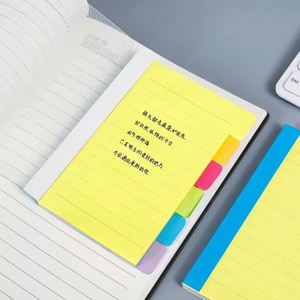 60 Clear Ruled Assorted Neon Colors Bible Tabs Divider <b>Sticky</b> <b>Notes</b> Custom Self-Stick Lined <b>Note</b> Pad - Product Image 3