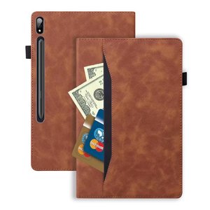 Pour Lenovo antichoc Anti-chute étui pour tablette en cuir Pu support portefeuille élastique bande coque avec porte-crayon - Product Image 1