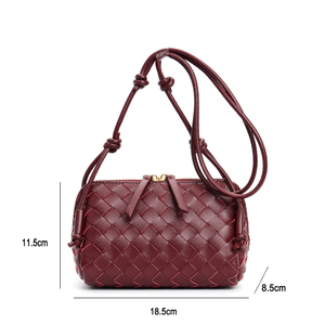 Sac bandoulière en cuir de vache véritable tissé, sac à main de haute qualité pour femmes, design de niche, nouvelle mode 2026, sac à main décontracté pour les trajets quotidiens - Product Image 2