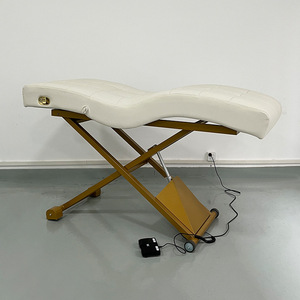 เตียงนวดปรับระดับได้หนัง PU ทันสมัย ราคาโรงงาน พร้อมเมมโมรี่โฟม เตียงต่อขนตาโค้งไฟฟ้า เฟอร์นิเจอร์สปาและร้านเสริมสวยแบบพกพา - Product Image 3