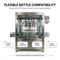 Straight Type Magnetic Pump Bottling Equipment Touch Screen Control 100-2000ml Viscous Material Automatic Filling Line