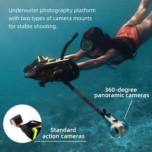 Potente Scooter Subacqueo Elettrico da 1000W, Profondità 30m/100ft, Alta Velocità 2m/s, Doppio Motore, per Snorkeling e Immersioni - Product Image 4