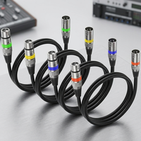 Câble DMX XLR 3 broches mâle-femelle 1,2 m blindé tressé pour éclairage de scène LED, mixeur, microphone et système audio