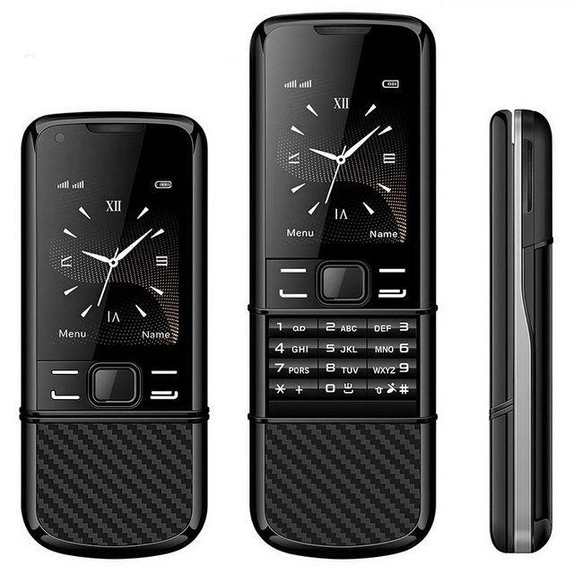 8800A Slider Feature Phone 2G GSM Dual SIM BT Expandable Memory Retro Mobile Long Standby Unlocked Basic Phone