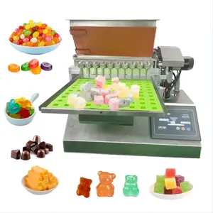 Industrial Small Medium Capacity Soft Hard Ball Hand Made Gummy Candy Depositing Line Form Making Machines Price For Sprinkles