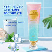 Pasta de dientes de niacinamida de dos colores personalizada para refrescar el aliento y blanquear los dientes accesorios multiusos