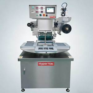 Automatic <b>Rotary</b> Tray Sealer Sealing <b>Machine</b> With Automatic Discharge For Food Trays Commercial Packaging Equipment SUS304 - Product Image 2