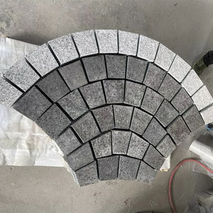 Raffiner la pierre extérieure parc et extérieurs forme d'éventail granit Cube pierre mosaïque carreaux de pavage - Product Image 1