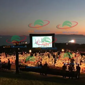 Hot Portable Party Airscreen Mobill Air Projection Outside Projector Cinema Screens Inflatable Outdoor Blow Up Movie Screen