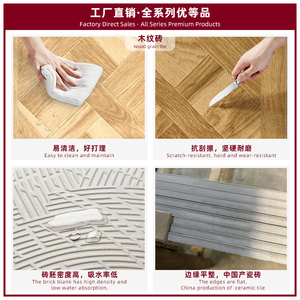 Vente chaude usine : Carreaux <span class=keywords><strong>de</strong></span> mosaïque en céramique effet bois moderne style Versailles français 600x600mm, épaisseur 10mm, absorption d'eau <0,5% - Product Image 6