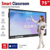 Tableau blanc interactif intelligent de grande taille pour salle de classe, écran LCD 3840x2160 4K UHD, tactile 40 points, ultra-large