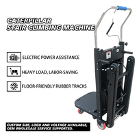Chariot à main électrique pliable à quatre roues en métal pour monter les escaliers, avec option OEM