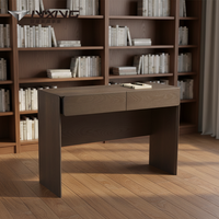 Bureau en MDF gris de petite taille, durable et de haute qualité, avec tiroir et rangement pour la salle d'étude des enfants