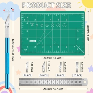 Factory Hot Selling A4 A5 Cutting Mat Hobby Knife Set - Product Image 3