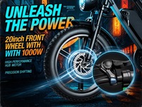 Vélo de montagne électrique pour adultes Moteur 750W Batterie 48V15AH Autonomie 30-50KM Double suspension Vélo électrique