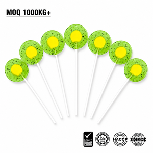 Approvisionnement en gros pour les fabricants de bonbons : Sucettes aux fruits <span class=keywords><strong>kiwi</strong></span> en boîte, quantité en vrac, Halal, BRC, personnalisation de marque propre, OEM - Product Image 1