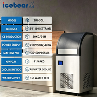 Petit glaçon professionnel automatique commercial de bloc de 55kg/24h faisant la machine