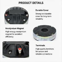 HDE-400 Neodimyum Kompresyon Sürücüsü 1.0" VC Titanyum Diyaframlı Metal Gövdeli 70W AES 8 Ohm PA Hoparlör Sistemi için
