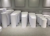 Support à gâteau rotatif portable personnalisé, style moderne, cylindre en plastique, hauteur réglable pour les événements d'anniversaire