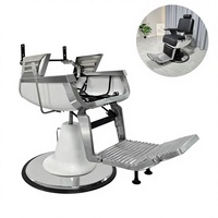 Cadres de chaise de barbier en métal robuste pour hommes avec fonction d'inclinaison réglable en hauteur pour chaises de barbier de salon