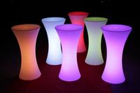 Rigeba Disco Dj Offre Spéciale Batterie Led Colorée Rechargeable Ronde Cocktail Bar Table pour Club