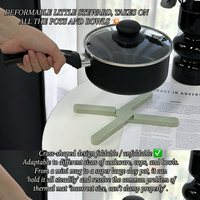Meilleures ventes : Dessous de plat pliable en silicone en forme de X, résistant à la chaleur, peu encombrant