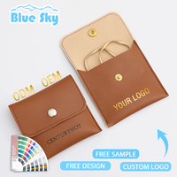 Pochette à bouton-pression haut de gamme pour bijoux, sac de rangement pour lunettes avec impression de logo