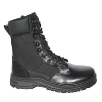 Baskets de botte de chasse en cuir véritable noir personnalisées directes d'usine pour les sports de plein air bottes tactiques de jungle du désert hiver en caoutchouc