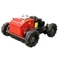 Tondeuse à gazon télécommandée sur chenilles H-550L, moteur Loncin 224CC, machine robotisée de coupe d'herbe tout-terrain pour pentes et désherbage