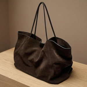 Bolso de Mano Casual de Cuero Genuino de Primera Calidad para Mujer, Hecho a Mano, con Cierre de Cremallera, Plegable, Impermeable, Ligero y Grande - Product Image 5