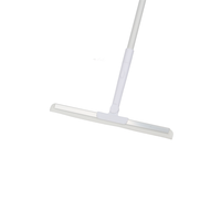 Raclette de nettoyage multifonction tout-en-un - Manche blanc + lame en silicone, idéale pour sécher les sols de la salle de bain, de la cuisine et du balcon