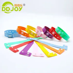 Events   Festival Supply Cheap One Time Use ID Vinyl 38 silk Thin L shape Adult Plastic Super Soft pvc Wristband