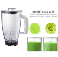 Pièces de rechange pour blender de qualité supérieure, 2 L, récipient mélangeur transparent durable pour un remplacement facile en DIY