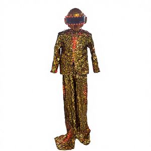 Traje de robot LED con zancos y espejos plateados y dorados para DJ, fiestas, espectáculos, baile, Pascua y Halloween - Product Image 5