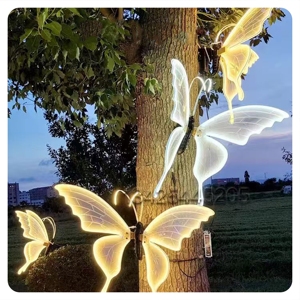 <span class=keywords><strong>Luces</strong></span> Decorativas <span class=keywords><strong>Navideñas</strong></span> 3D, Mariposas con Movimiento, Iluminación Escénica para Jardín, Alas Dinámicas, <span class=keywords><strong>Luces</strong></span> <span class=keywords><strong>LED</strong></span> de Mariposa - Product Image 2