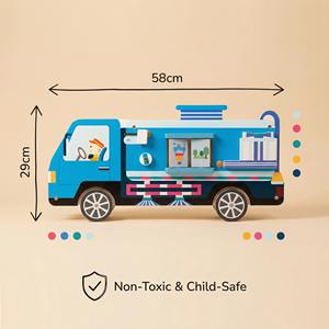 Camión <span class=keywords><strong>de</strong></span> Riego <span class=keywords><strong>de</strong></span> Madera Ecológico, Ahorrador <span class=keywords><strong>de</strong></span> Espacio, Seguro, No Tóxico, Tablero <span class=keywords><strong>de</strong></span> Actividades Montessori, Juguete Educativo <span class=keywords><strong>de</strong></span> Aprendizaje Ambiental - Product Image 2