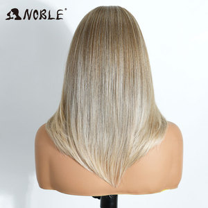 Cho 16 Inch Của Phụ Nữ Tổng Hợp Ren Phía Trước Tóc Giả 13x3 Phần Miễn Phí Pre-Ngắt <span class=keywords><strong>Bob</strong></span> Cơ Thể Sóng Lớp Cho Nâu Mật Độ 130% - Product Image 5